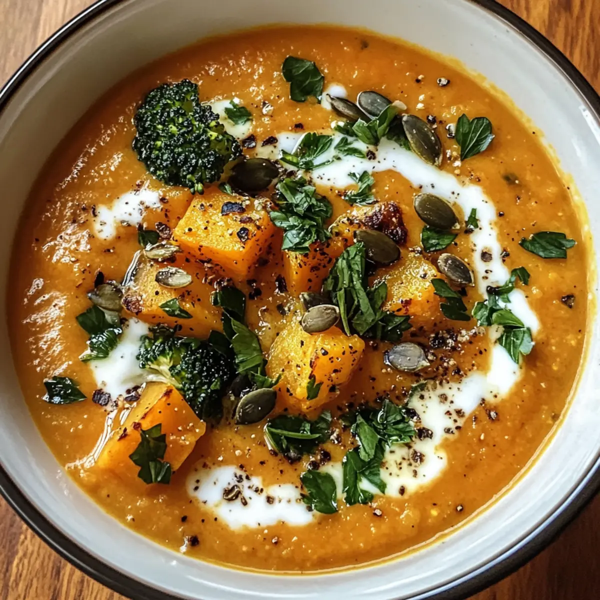 GerA¶stete Blumenkohl SA¼Akartoffel Suppe acq3j9